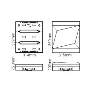 ΠΙΝΑΚΑΣ ΕΞΩΤΕΡΙΚΟΣ ΠΛΑΣΤΙΚΟΣ 2*12Θ IP40 ΔΙΑΦΑΝΗ ΠΟΡΤΑ LINEME - 09-02004