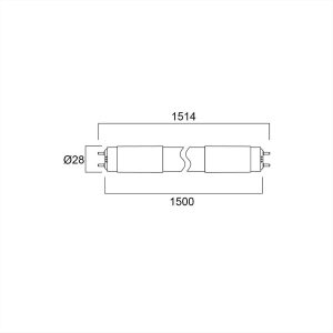 ΛΑΜΠΑ LED Τ8 17W 4000Κ 150CM 1 ΑΚΡΟΥ SYLVANIA - 0030234