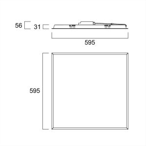 ΦΩΤΙΣΤΙΚΟ LED PANEL 29W 4000Κ 60*60CM SYLVANIA - 0044624