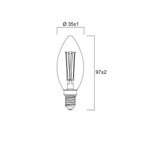 ΛΑΜΠΑ LED Ε14 ΚΕΡΙ 4.5W 6500Κ DIMMABLE SYLVANIA - 0029369
