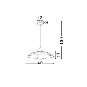 ΦΩΤΙΣΤΙΚΟ ΚΡΕΜΑΣΤΟ 1Φ ΧΡΩΜΙΟ ΜΕΤΑΛΛΙΚΟ ΛΕΥΚΟ/ΔΙΑΦΑΝΟ ΓΥΑΛΙ SHELL NOVA LUCE - 7326501