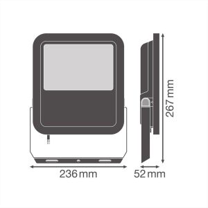 ΠΡΟΒΟΛΕΑΣ LED 69W 6500K ΜΑΥΡΟΣ LEDVANCE - 306204