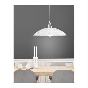 ΦΩΤΙΣΤΙΚΟ ΚΡΕΜΑΣΤΟ 1Φ ΧΡΩΜΙΟ ΜΕΤΑΛΛΙΚΟ ΛΕΥΚΟ/ΔΙΑΦΑΝΟ ΓΥΑΛΙ SHELL NOVA LUCE - 7326501