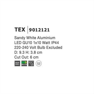 ΣΠΟΤ ΧΩΝΕΥΤΟ ΓΙΑ LED GU10 ΛΕΥΚΟ NOVA LUCE TEX - 9012121