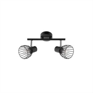 ΦΩΤΙΣΤΙΚΟ ΡΑΓΑ 2*E14 ΜΑΥΡΟ FIUMICINO NOVA LUCE - 770011