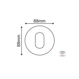 ΣΠΟΤ ΑΛΟΥΜΙΝΙΟΥ ΣΤΡΟΓΓΥΛΟ ΟΒΑΛ ΜΑΥΡΟ ACA 618 - BS618B