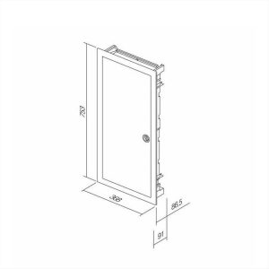 ΠΙΝΑΚΑΣ ΧΩΝΕΥΤΟΣ ΜΕΤΑΛΛΟΠΛΑΣΤΙΚΟΣ 4*12Θ ΛΕΥΚΗ ΠΟΡΤΑ TEM MO - 28803