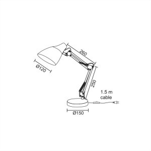 ΦΩΤΙΣΤΙΚΟ ΓΡΑΦΕΙΟΥ Ε27 ΜΑΥΡΟ ΜΕΤΑΛΛΙΚΟ KINGSTON ACA - 2918BK