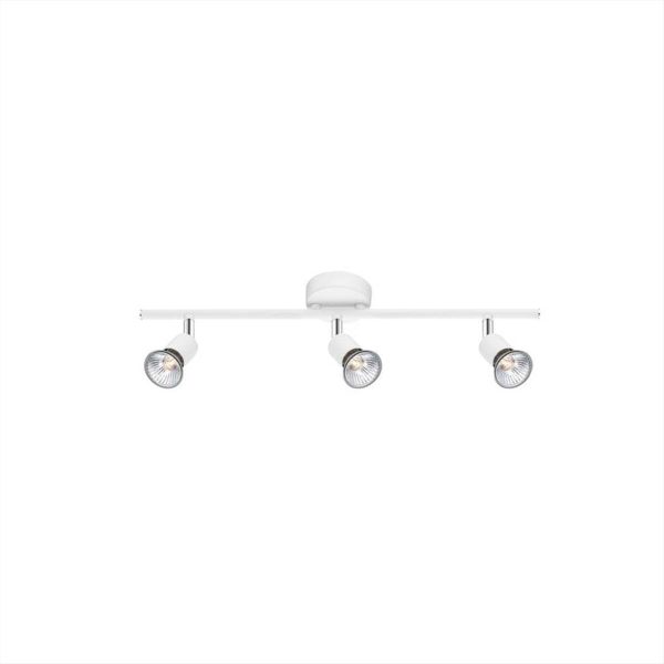 ΦΩΤΙΣΤΙΚΟ ΣΠΟΤ ΡΑΓΑ ΜΕΤΑΛΛΙΚΟ 3*GU10 ΛΕΥΚΟ BASE NOVA LUCE - 661003