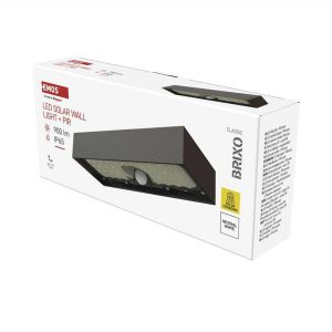 ΦΩΤΙΣΤΙΚΟ LED ΗΛΙΑΚΟ 4000K 900Lm ΜΕ ΑΙΣΘΗΤΗΡΑ IP65 ΜΑΥΡΟ BRIXO EMOS - ZG166S