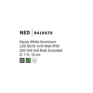 ΦΩΤΙΣΤΙΚΟ ΣΠΟΤ GU10 IP20 NED NOVA LUCE - 9419470