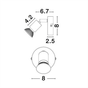 ΦΩΤΙΣΤΙΚΟ ΣΠΟΤ ΕΠΙΤΟΙΧΟ GU10 ΜΑΥΡΟ ΜΕΤΑΛΛΙΚΟ LUP NOVA LUCE - 960005