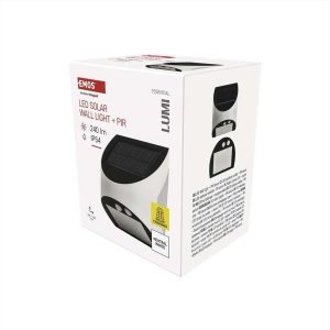 ΦΩΤΙΣΤΙΚΟ LED ΗΛΙΑΚΟ 4000K 240Lm ΜΕ ΑΙΣΘΗΤΗΡΑ IP54 ΛΕΥΚΟ LUMI EMOS - ZG172S