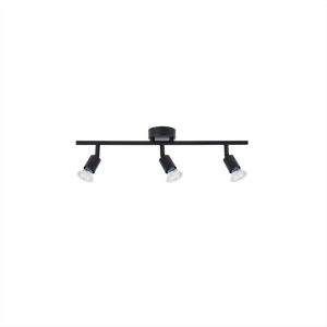 ΦΩΤΙΣΤΙΚΟ ΣΠΟΤ ΡΑΓΑ 3*GU10  ΜΑΥΡΟ ΜΕΤΑΛΛΙΚΟ LUP NOVA LUCE - 960007