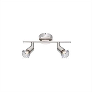 ΦΩΤΙΣΤΙΚΟ ΣΠΟΤ ΡΑΓΑ ΝΙΚΕΛ ΜΕΤΑΛΛΙΚΟ 2*GU10 BASE NOVA LUCE - 660002