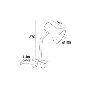 ΦΩΤΙΣΤΙΚΟ ΠΟΡΤΑΤΙΦ ΤΣΙΜΠΙΔΑ Ε27 ΛΕΥΚΟ PAVLOVA ACA - SF021W