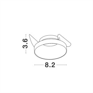 ΦΩΤΙΣΤΙΚΟ ΣΠΟΤ ΧΩΝΕΥΤΟ GU10 ΧΡΥΣΟ ΜΑΥΡΟ ZELMIRA NOVA LUCE - 94500