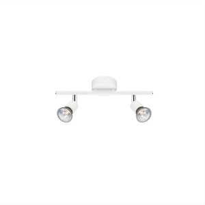 ΦΩΤΙΣΤΙΚΟ ΣΠΟΤ ΡΑΓΑ ΜΕΤΑΛΛΙΚΟ ΛΕΥΚΟ 2*GU10 BASE NOVA LUCE - 661002