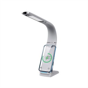 ΦΩΤΙΣΤΙΚΟ ΠΟΡΤΑΤΙΦ ΓΡΑΦΕΙΟΥ ΚΥΚΝΟΣ 8W ΜΕ ΑΣΥΡΜΑΤΗ ΦΟΡΤΙΣΗ SMARTPHONE ΛΕΥΚΟ ADELEQ - 0-7000