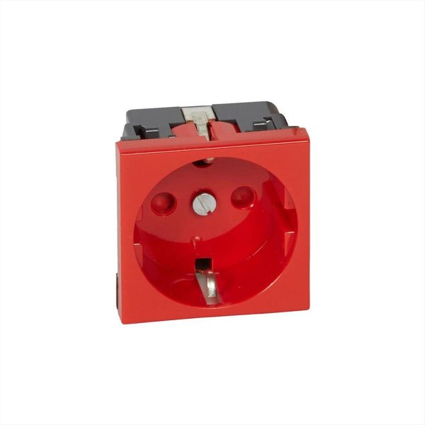 ΠΡΙΖΑ ΣΟΥΚΟ 2P+E UPS 2M KOKΚΙΝΗ MOSAIC LEGRAND - 077214