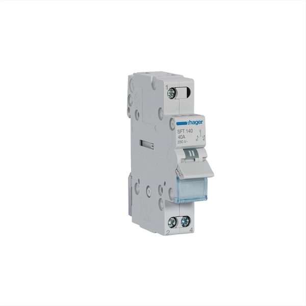 ΜΕΤΑΓΩΓΙΚΟΣ ΔΙΑΚΟΠΤΗΣ ΡΑΓΑΣ 1-0-2 1*40A HAGER - SFT140