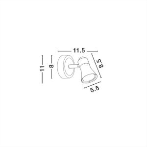 ΦΩΤΙΣΤΙΚΟ ΣΠΟΤ GU10 ΛΕΥΚΟ ΑΛΟΥΜΙΝΙΟΥ GALERIA NOVA LUCE - 664001