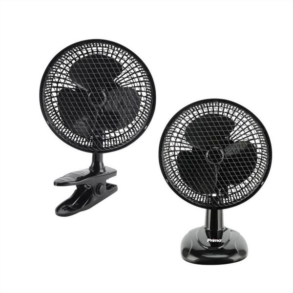 ΑΝΕΜΙΣΤΗΡΑΣ ΕΠΙΤΡΑΠΕΖΙΟΣ 2 ΣΕ 1 20W 15CM PRTF-80540 ΜΑΥΡΟ PRIMO - 800540