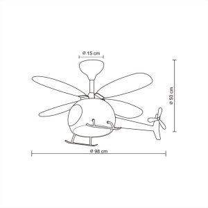 ΑΝΕΜΙΣΤΗΡΑΣ ΟΡΟΦΗΣ 35W ΜΕ LED 40W 98CM PRCF-80679 ΕΛΙΚΟΠΤΕΡΟ PRIMO - 800679