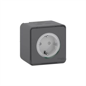 ΠΡΙΖΑ ΣΟΥΚΟ ΑΣΦΑΛΕΙΑΣ ΕΠΙΤΟΙΧΗ IP65 ΑΝΘΡΑΚΙ MUREVA STYL SCHNEIDER - MUR36034