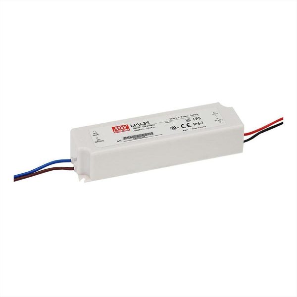 ΤΡΟΦΟΔΟΤΙΚΟ 24V 35W ΠΛΑΣΤΙΚΟ IP67 LPV-35-24 MEANWELL - 01.125.0057