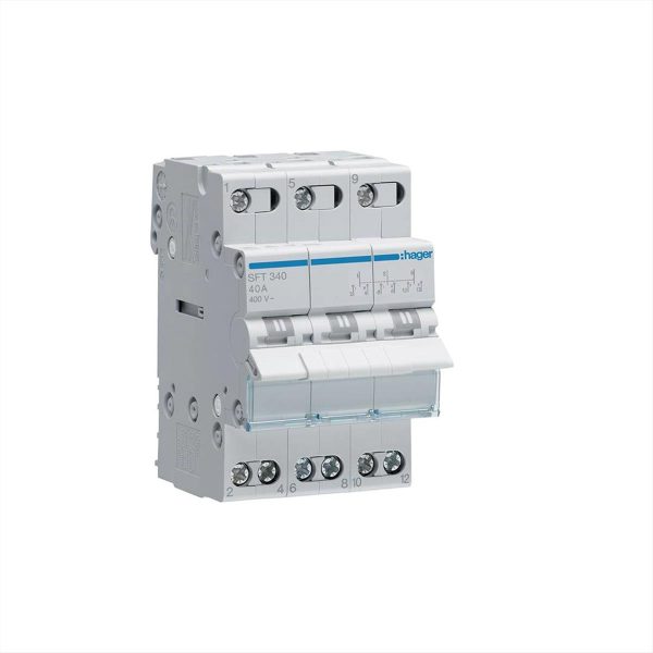 ΜΕΤΑΓΩΓΙΚΟΣ ΔΙΑΚΟΠΤΗΣ ΡΑΓΑΣ 1-0-2 3*40A 400V HAGER - SFT340