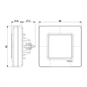 ΒΑΣΗ ΣΤΗΡΙΞΗΣ 2 ΘΕΣΕΩΝ ΜΕ ΑΓΓΙΣΤΡΑ IP55 ΓΚΡΙ ISOSET VIMAR - 14931.14