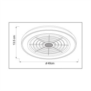ΑΝΕΜΙΣΤΗΡΑΣ 15W ΠΛΑΦΟΝΙΕΡΑ 40W 48CM CCT ΜΕ ΤΗΛΕΧΕΙΡΙΣΤΗΡΙΟ PRCF-80669 ΚΑΦΕ PRIMO - 800669