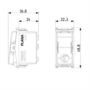 ΜΠΟΥΤΟΝ ΦΩΣ 1P 10Α ΜΗΧΑΝΙΣΜΟΣ PLANA VIMAR - 14008.0