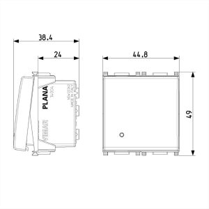 ΔΙΑΚΟΠΤΗΣ ΑΛΕΡΕΤΟΥΡ 2M 1P 10AX SILVER PLANA VIMAR - 14004.2.SL