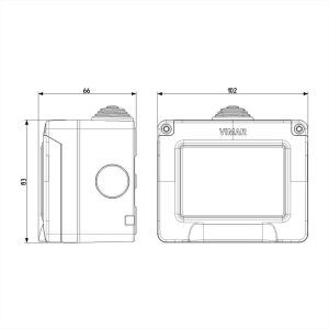 ΚΟΥΤΙ ΕΞΩΤΕΡΙΚΟ 3 ΘΕΣΕΩΝ IP55 ISOSET VIMAR - 14903