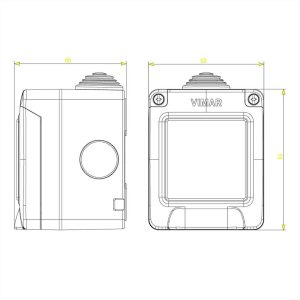ΚΟΥΤΙ ΕΠΙΤΟΙΧΟ ΔΙΑΚΟΠΤΩΝ 2 ΘΕΣΕΩΝ IP55 ISOSET VIMAR - 14902