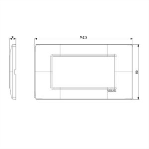 ΠΛΑΚΑ 4 ΘΕΣΕΩΝ ΙΒΟΥΑΡ PLANA VIMAR - 14654.02