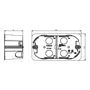 KOYTI ΓΥΨΟΣΑΝΙΔΑΣ ΧΩΝΕΥΤΟ 4 ΘΕΣΕΩΝ VIMAR - V71704