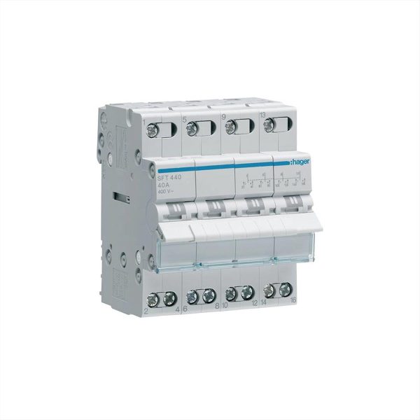 ΜΕΤΑΓΩΓΙΚΟΣ ΔΙΑΚΟΠΤΗΣ ΡΑΓΑΣ 1-0-2 4*40A 400V HAGER - SFT440