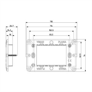 ΒΑΣΗ ΣΤΗΡΙΞΗΣ 3 ΘΕΣΕΩΝ PLANA VIMAR - 14613