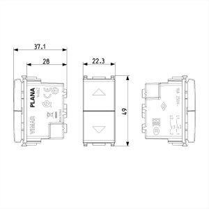 ΜΠΟΥΤΟΝ ΡΟΛΛΩΝ 1P 10A PLANA VIMAR - 14062