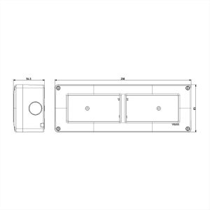 ΚΟΥΤΙ ΕΠΙΤΟΙΧΟ 8 ΘΕΣΕΩΝ 2*4Μ ΟΡΙΖΟΝΤΙΟ IP40 ISOSET VIMAR - 14837