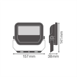 ΠΡΟΒΟΛΕΑΣ LED 17W 4000Κ ΜΑΥΡΟΣ LEDVANCE - 305825