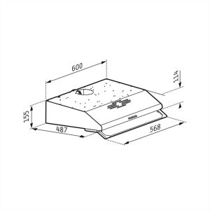 ΑΠΟΡΡΟΦΗΤΗΡΑΣ ΑΠΛΟΣ 2 ΜΟΤΕΡ 60CM ΚΑΦΕ PYRAMIS - 065029402