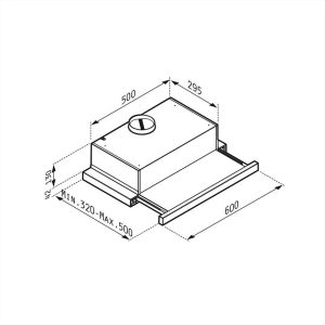ΑΠΟΡΡΟΦΗΤΗΡΑΣ ΣΥΡΟΜΕΝΟΣ 2 ΜΟΤΕΡ 60CM ΜΑΥΡΟΣ PYRAMIS - 065032801