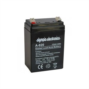 ΜΠΑΤΑΡΙΑ ΜΟΛΥΒΔΟΥ 12V/2.6Ah A-920 OLYMPIA ELECTRONICS - 603001226