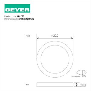 ΦΩΤΙΣΤΙΚΟ LED PANEL 6W 4000Κ 12CM GEYER - LPLC6S