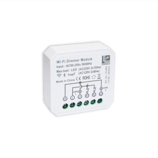 ΔΙΑΚΟΠΤΗΣ ΚΑΙ DIMMER SMART WIFI 2*0.7A TUYA ADELEQ - 15-895