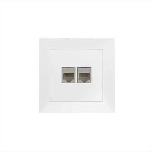 ΠΡΙΖΑ DATA ΔΙΠΛΗ RJ45+RJ45 CAT6 ΠΛΗΡΗΣ ΛΕΥΚΟ VALUE ADELEQ - 15-02000